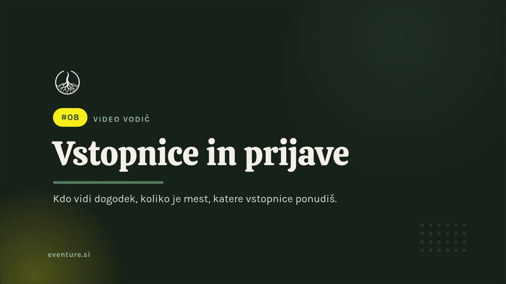 Vstopnice in prijave